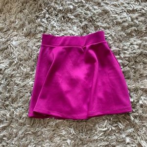 Fuschia Pink Purple Skater Mini Skirt